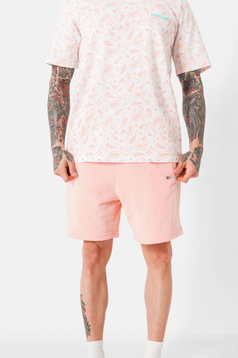 sixth june Short imprimé logo tie and dye Rose