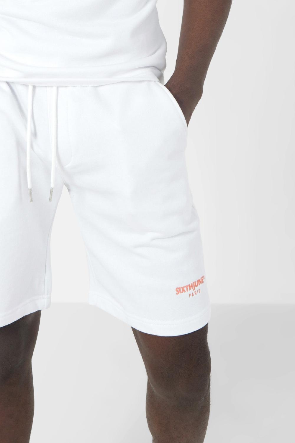 Sixth June Short Logo Brodé Blanc