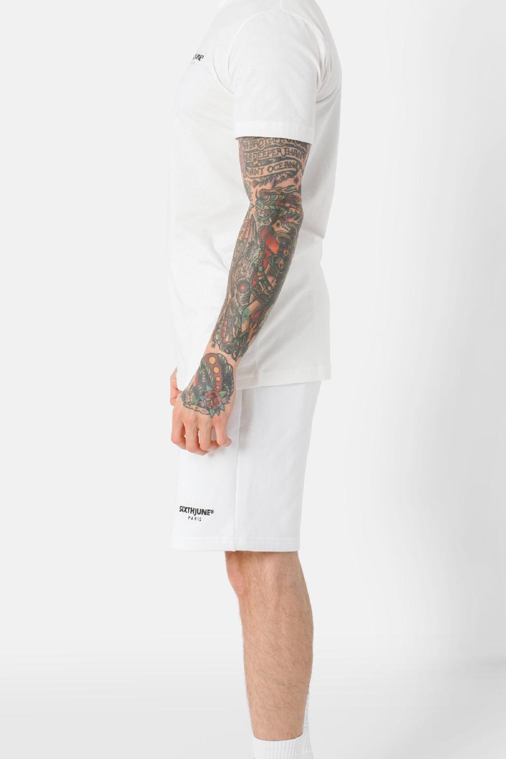 Sixth June Short Logo Brodé Régulier Blanc