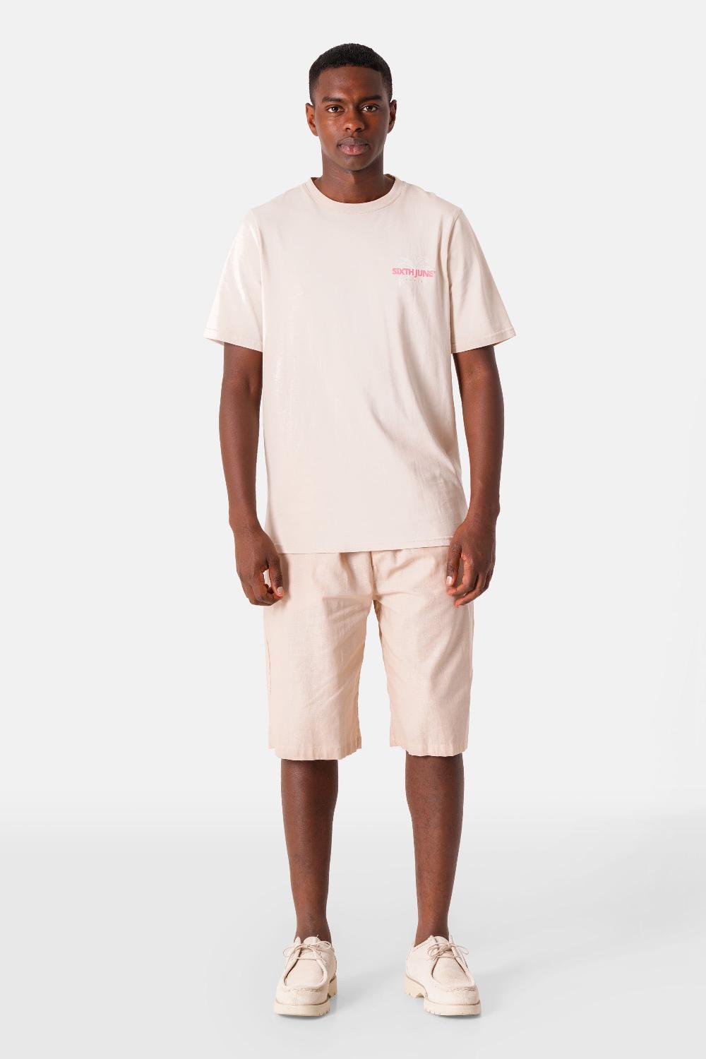 Sixth June Short Logo Broderie Beige