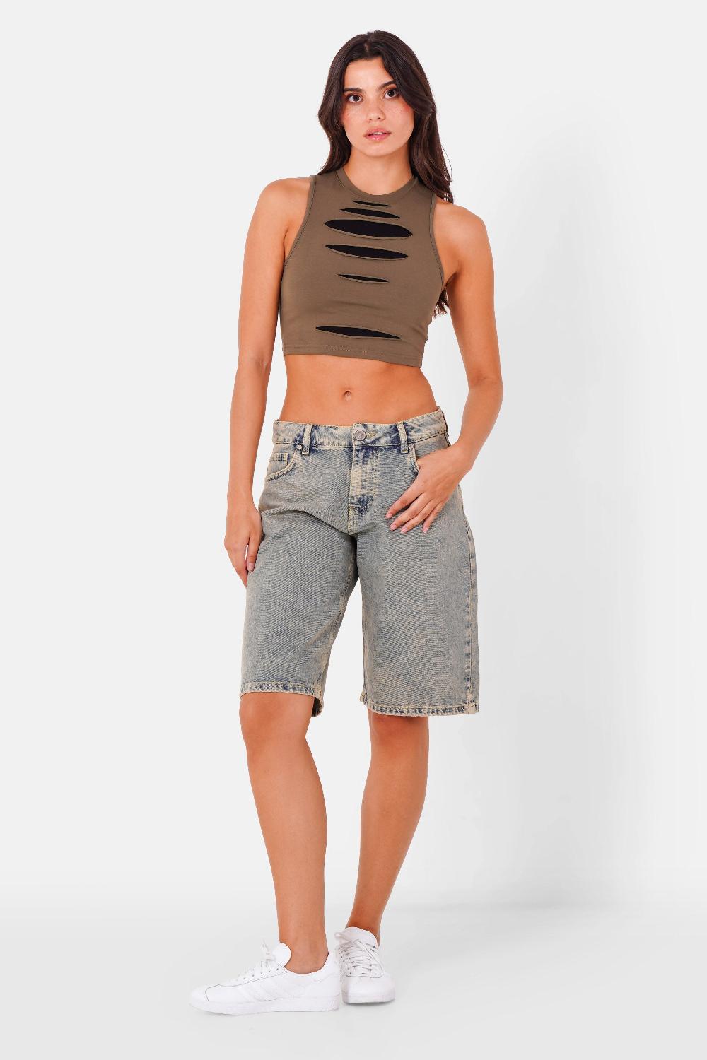 Sixth June Short Loose Taille Basse Bleu