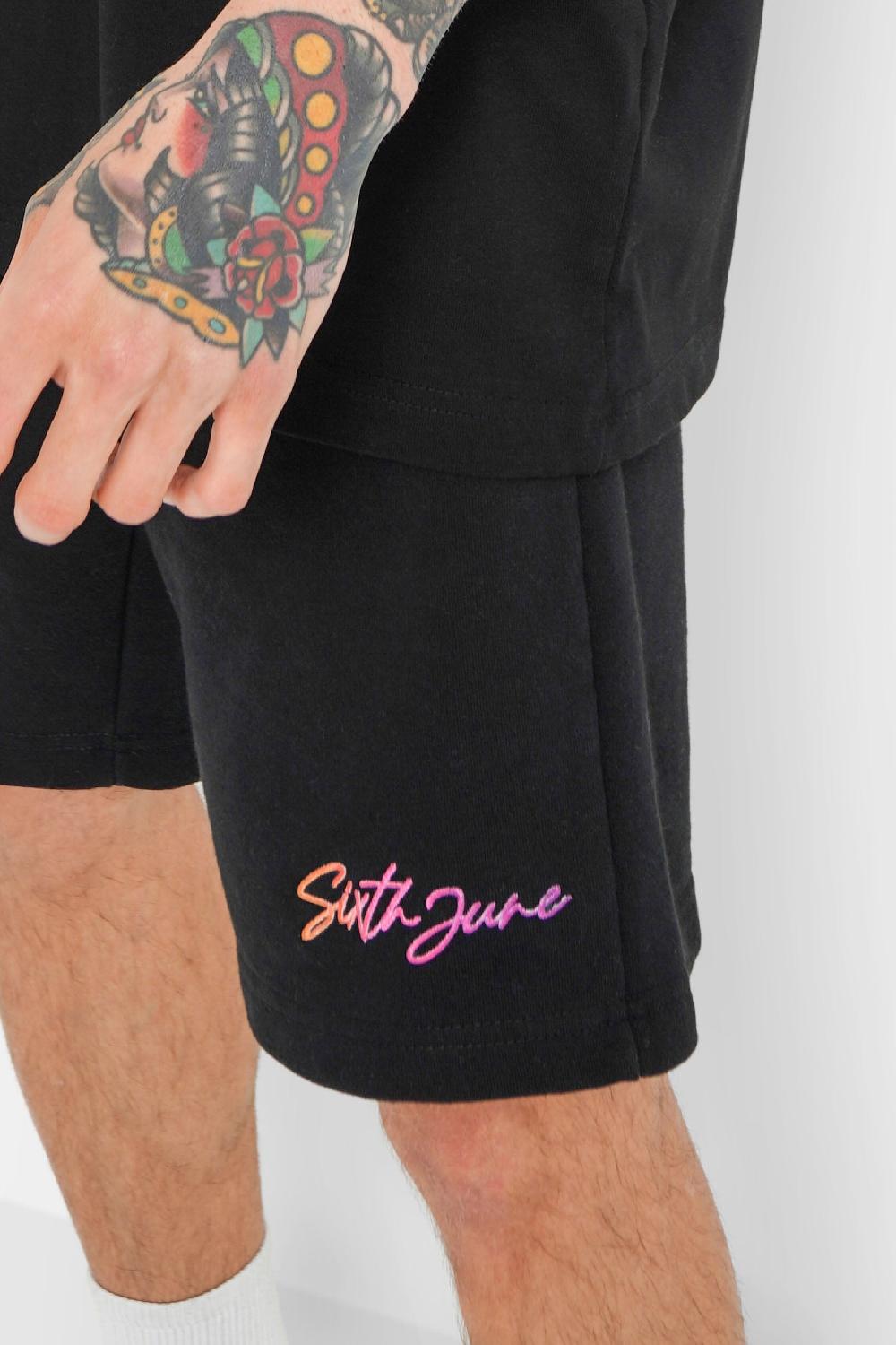 Sixth June Short Relief Logo Signature Noir