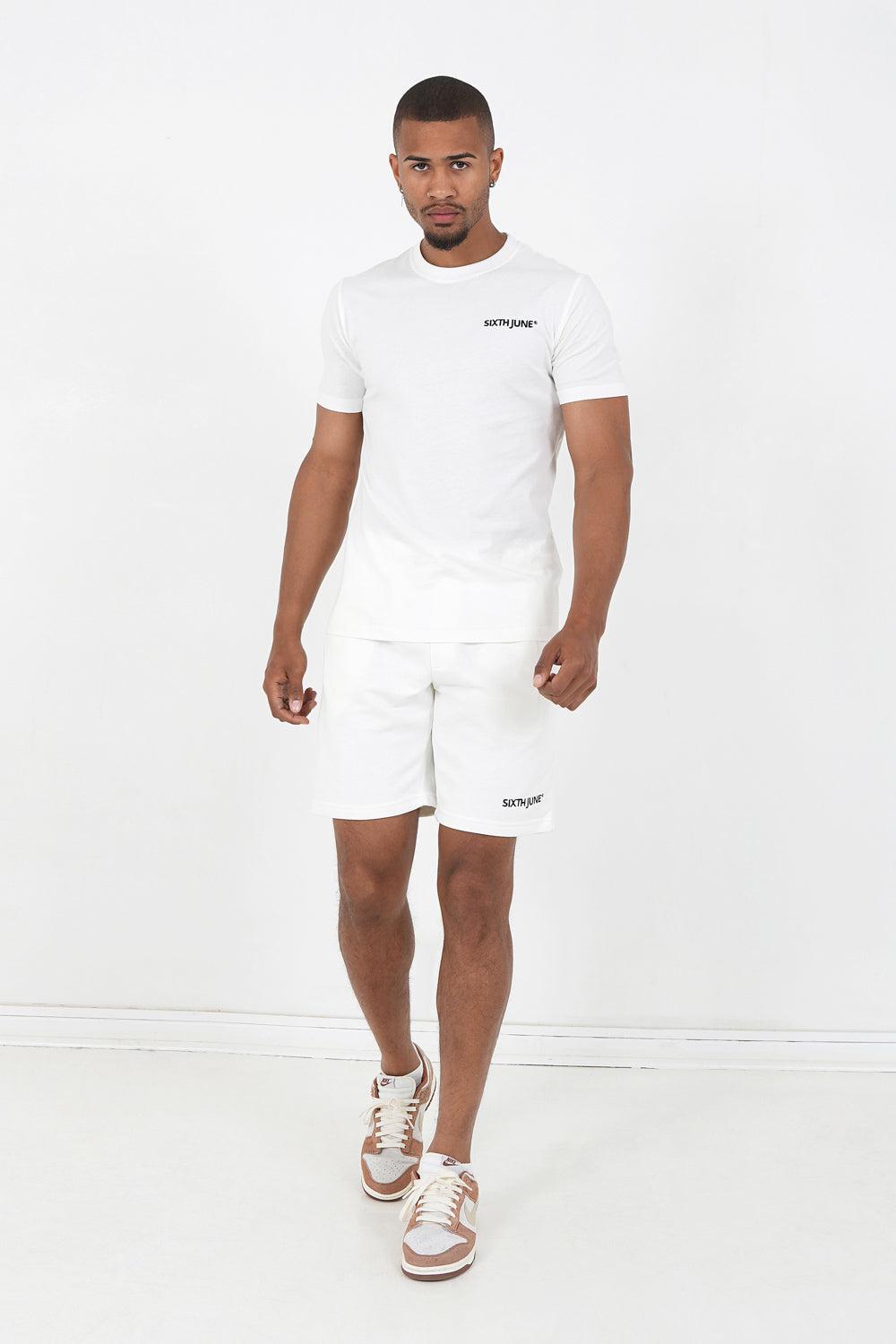 Sixth June Short Soft Logo Brodé Blanc