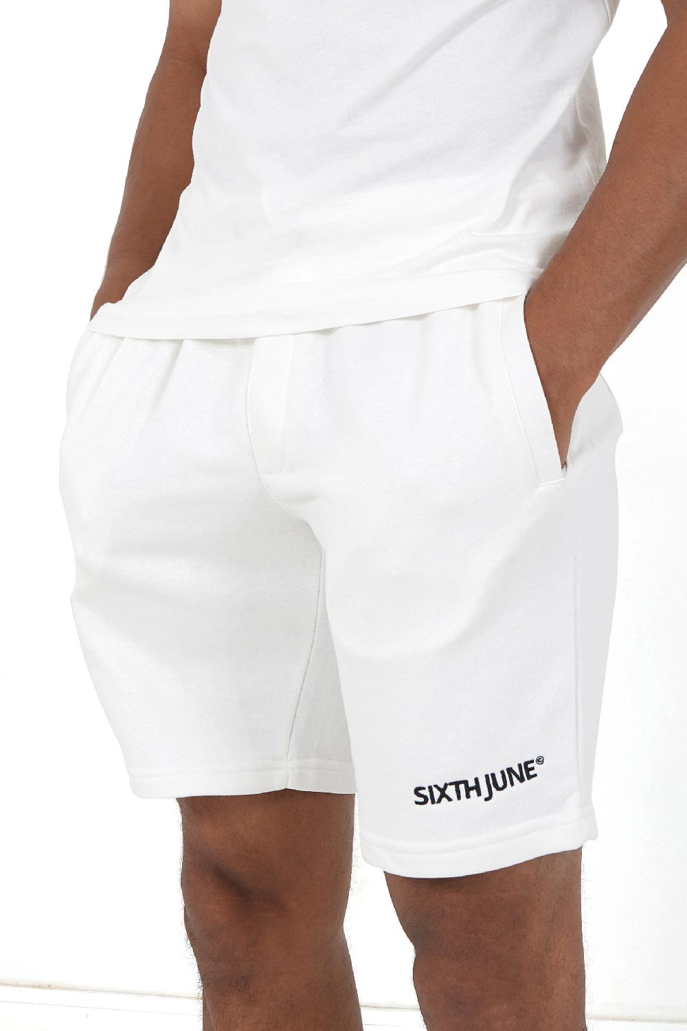 Sixth June Short Soft Logo Brodé Blanc