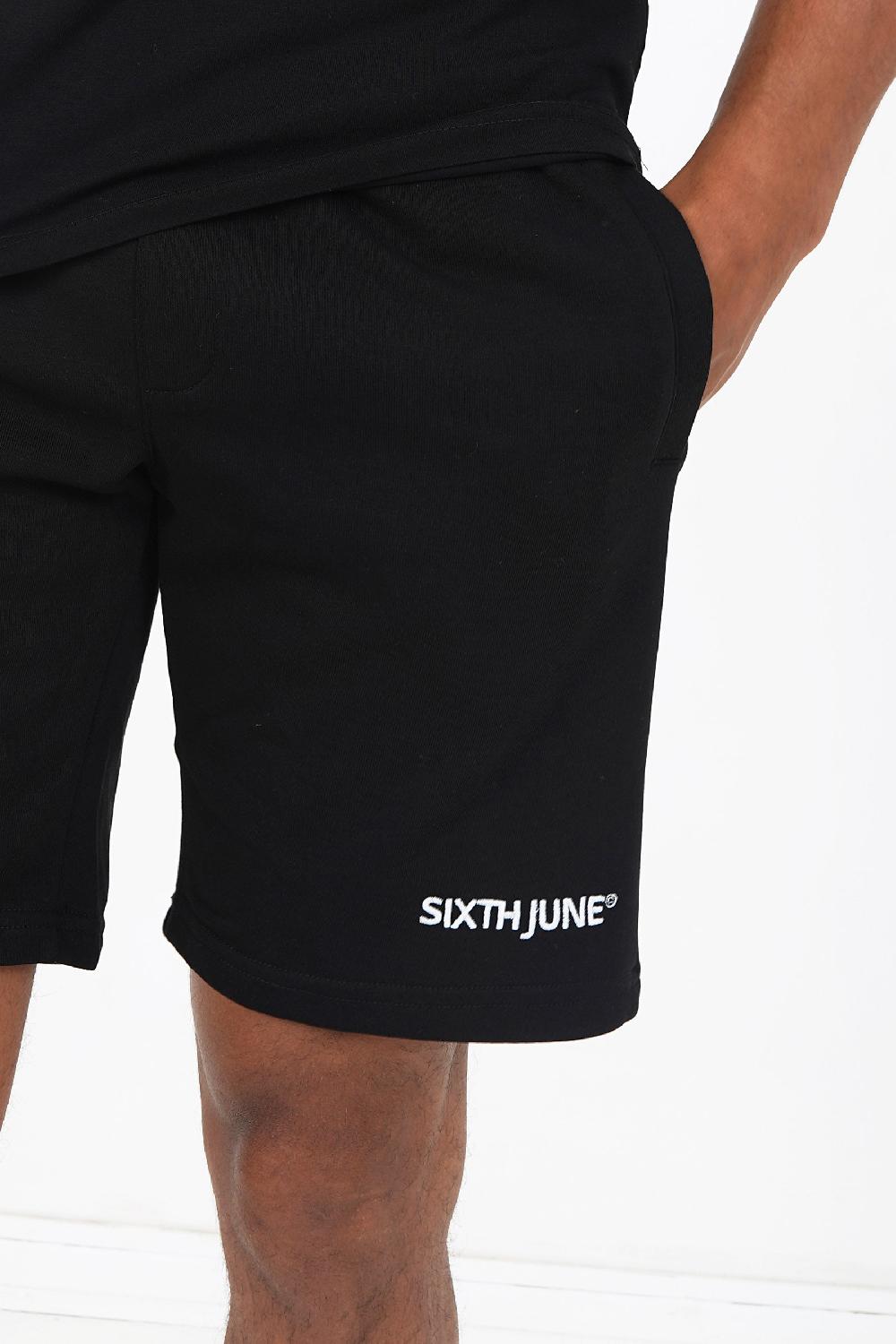 Sixth June Short Soft Logo Brodé Noir