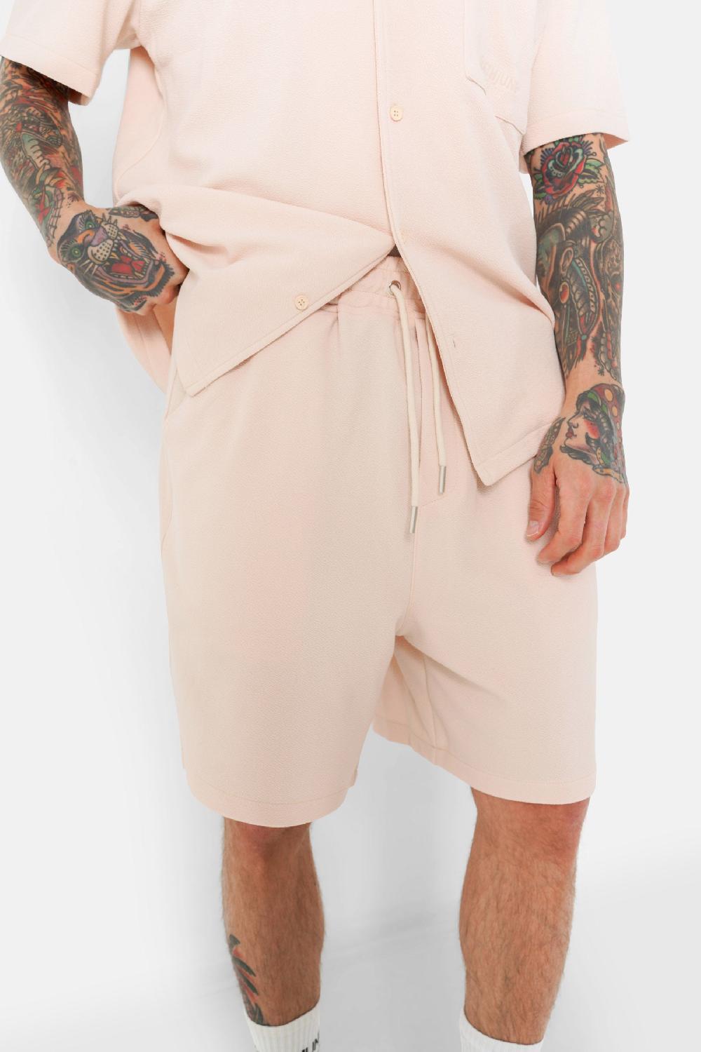 Sixth June Short Texturé Cordons Brodé Beige