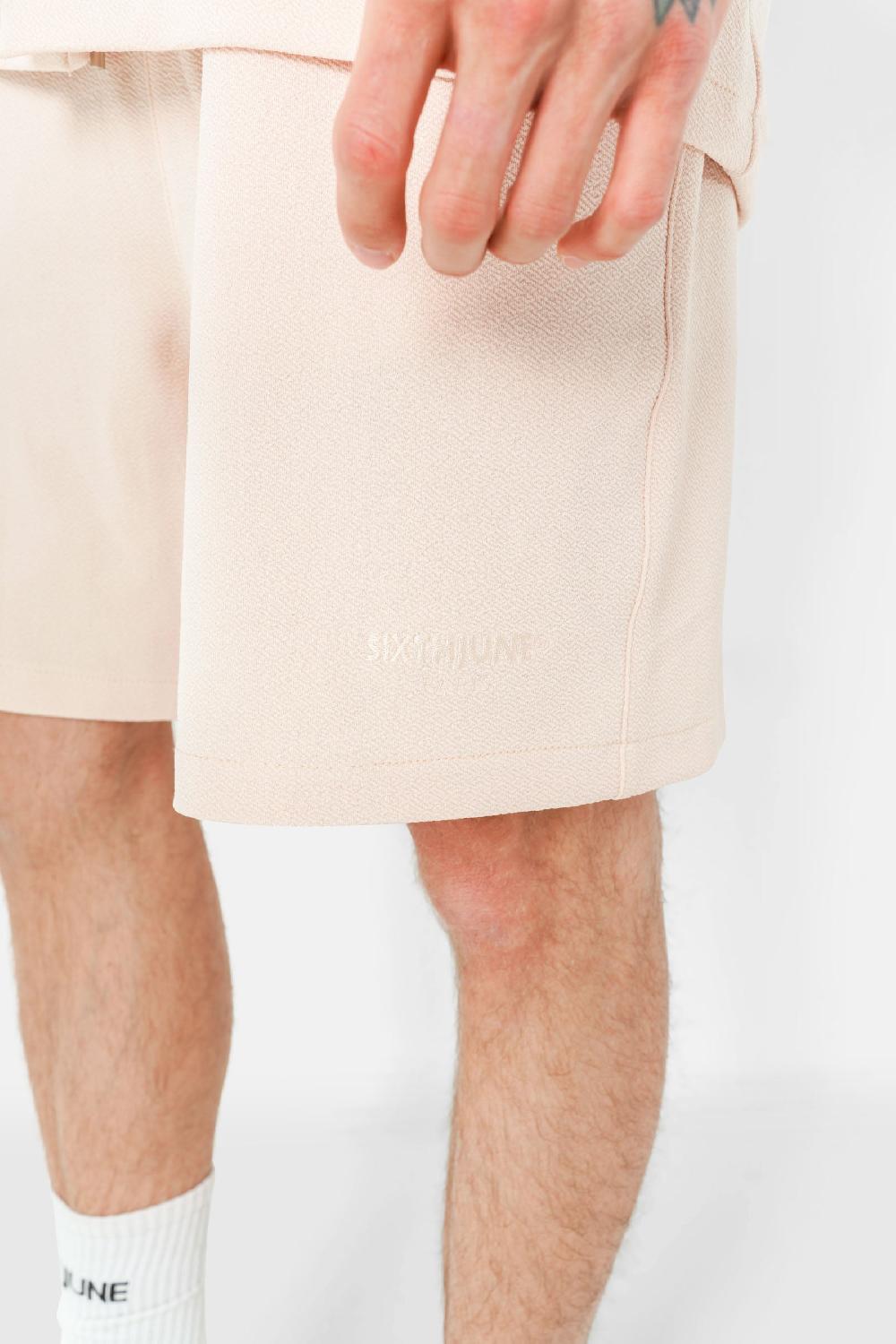 Sixth June Short Texturé Cordons Brodé Beige