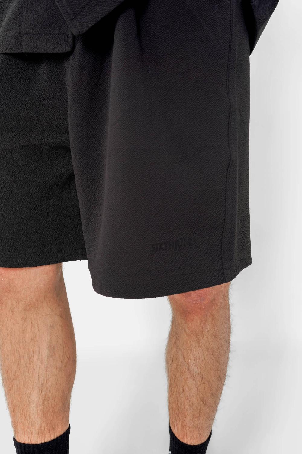 Sixth June Short Texturé Cordons Brodé Noir