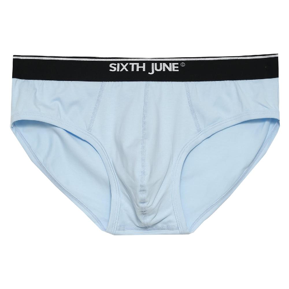 sixth june Slip uni bande Bleu