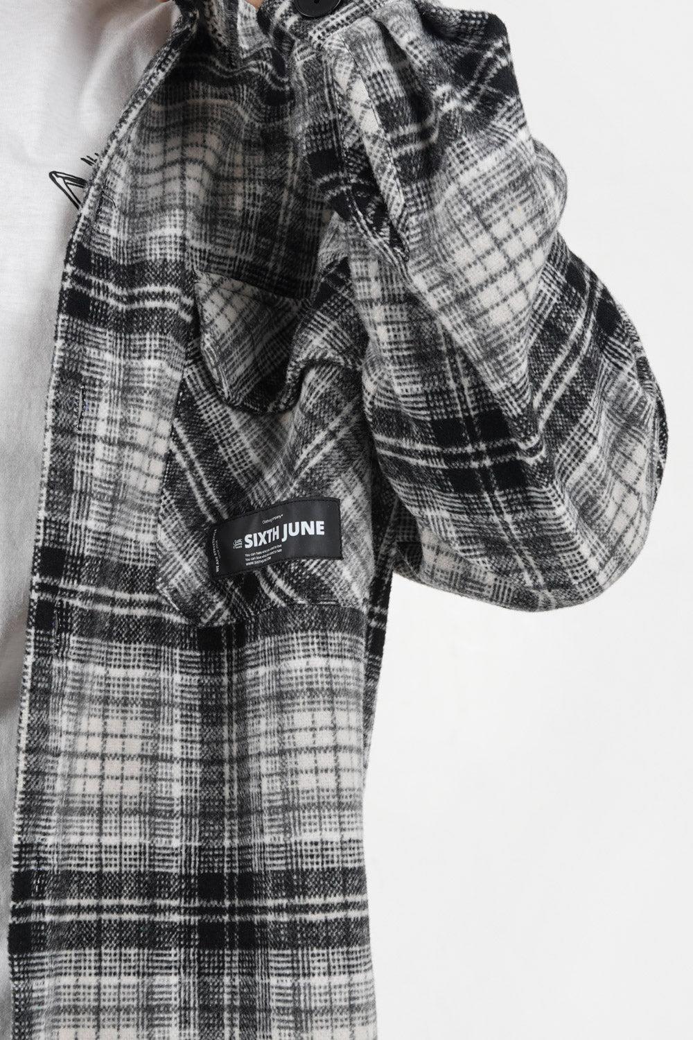Sixth June Surchemise Tartan Polaire Noir