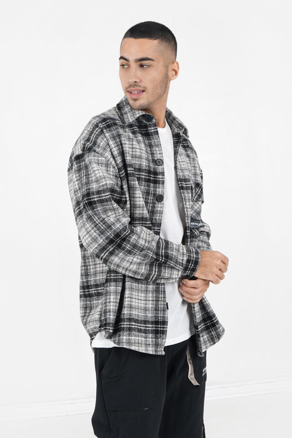 sixth june Surchemise tartan polaire Noir