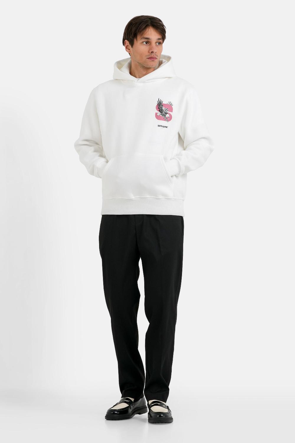 sixth June Sweatshirt Aigle Print Blanc