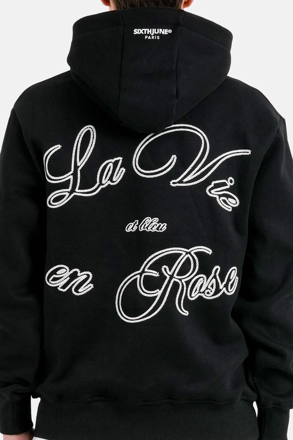 Sixth June Sweatshirt Brodé La Vie Noir