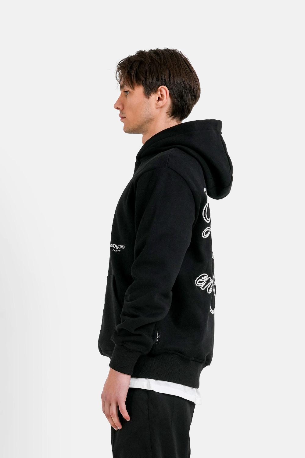 Sixth June Sweatshirt Brodé La Vie Noir