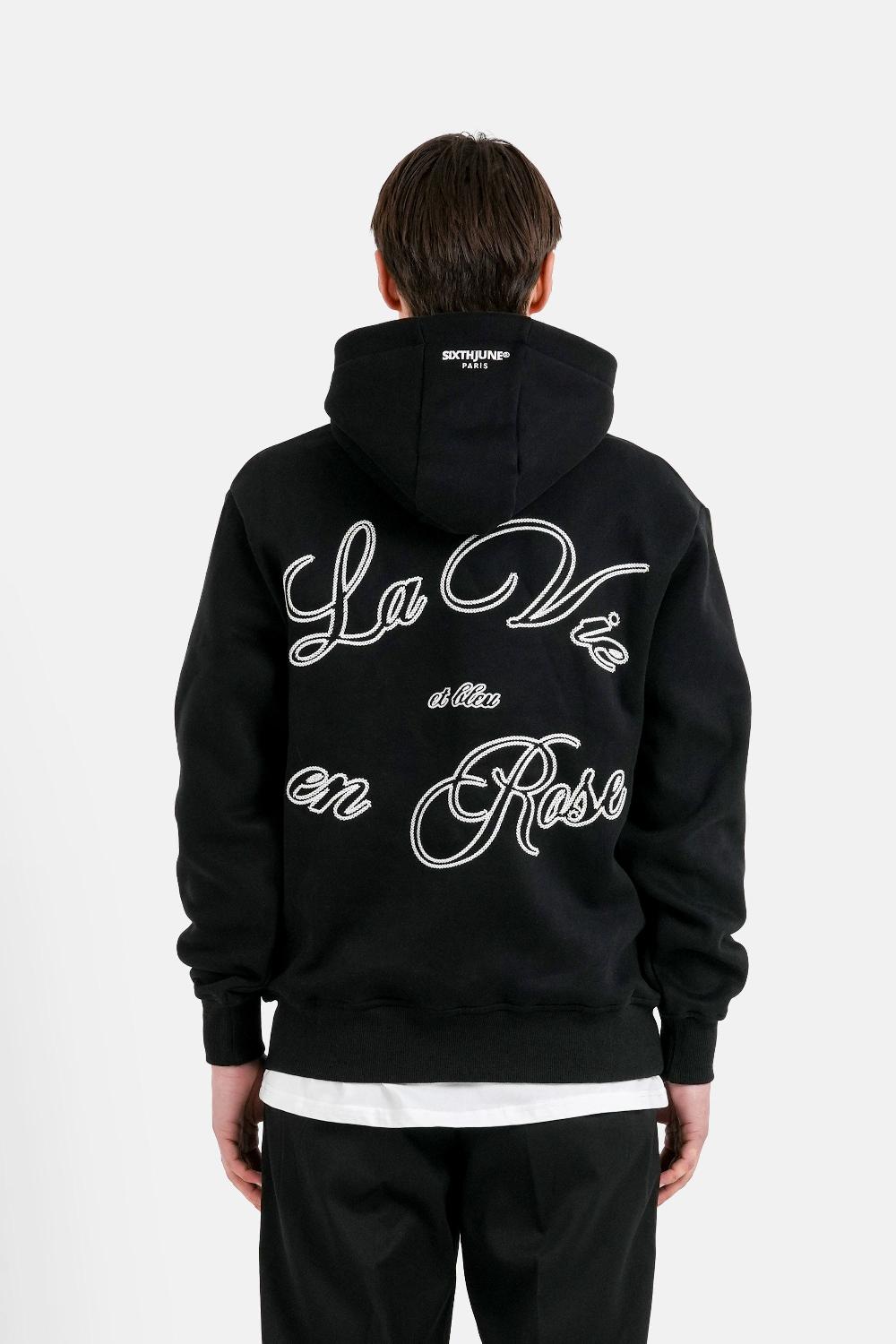 sixth june Sweatshirt brodé La vie Noir