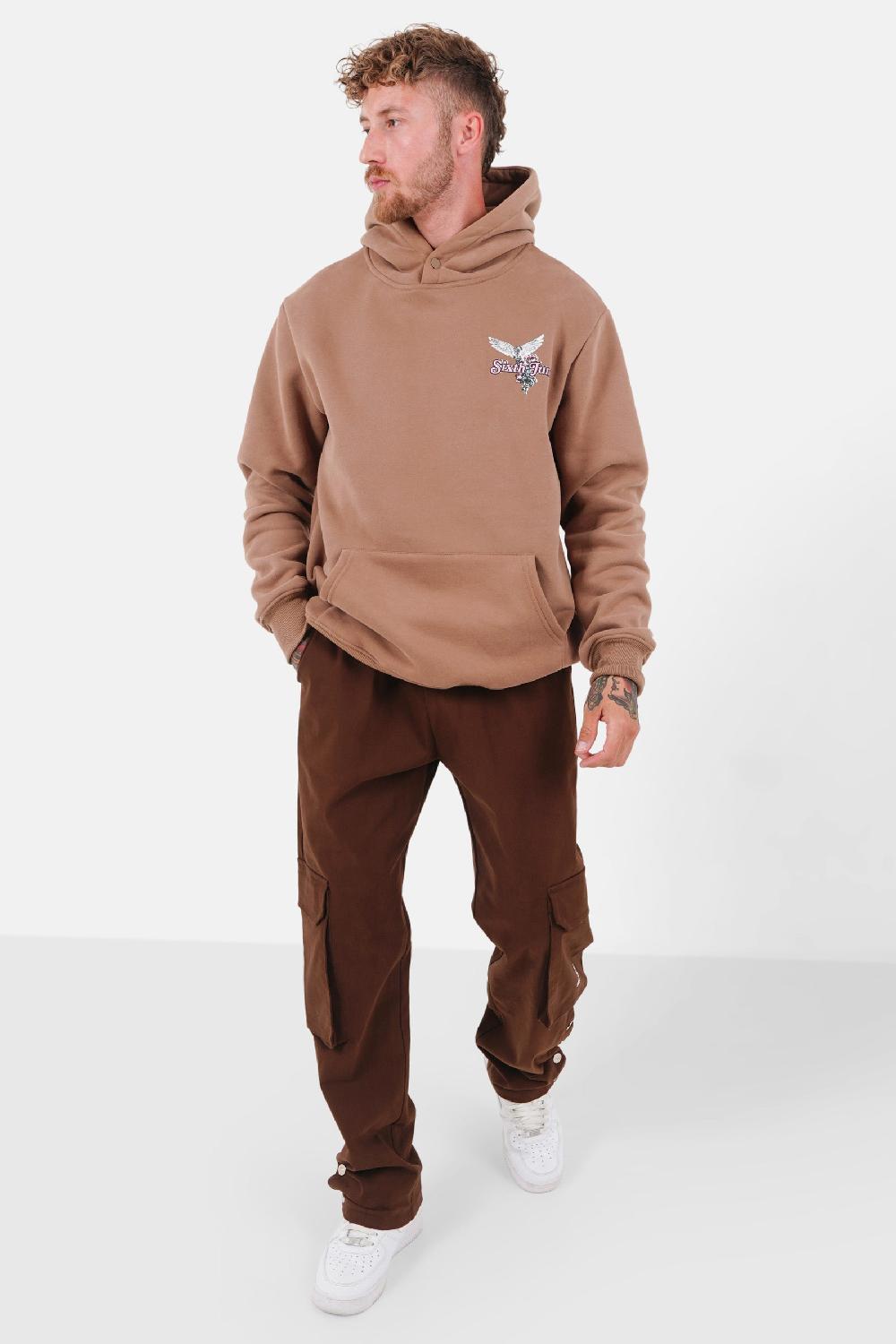 Sixth June Sweatshirt Capuche Colombe Marron