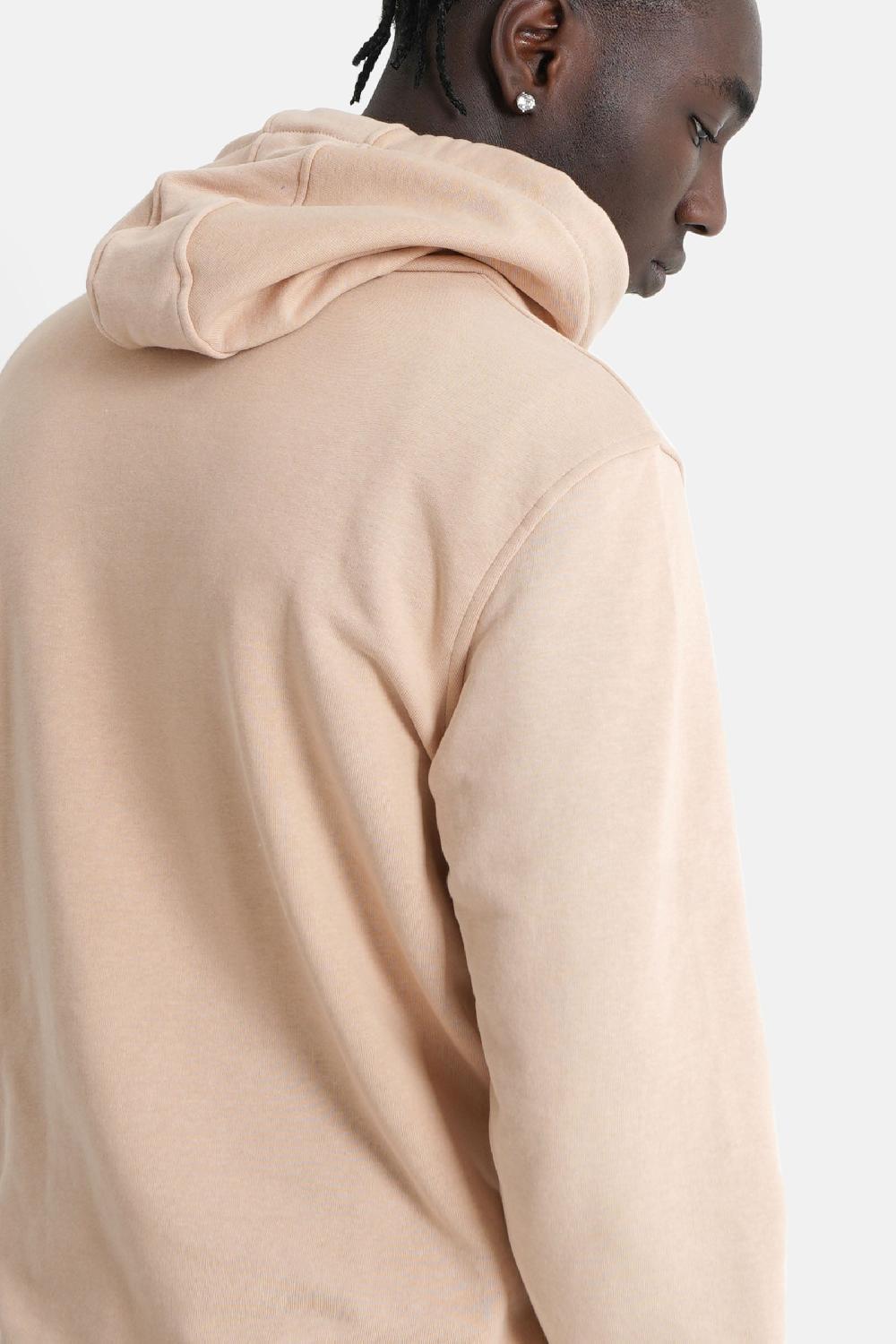 Sixth June Sweatshirt Capuche Logo Brodé Beige
