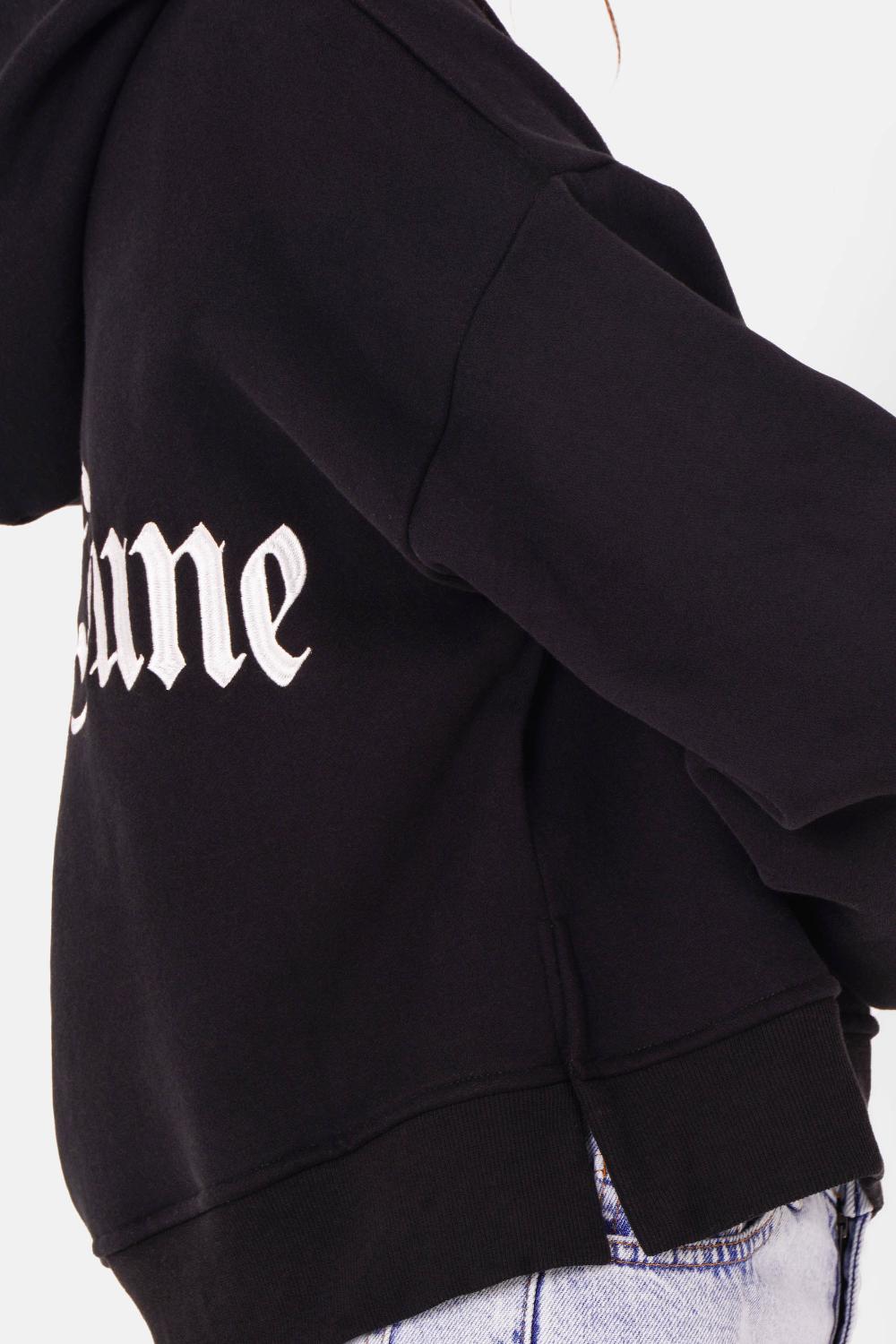 Sixth June Sweatshirt Capuche Logo Gothique Noir