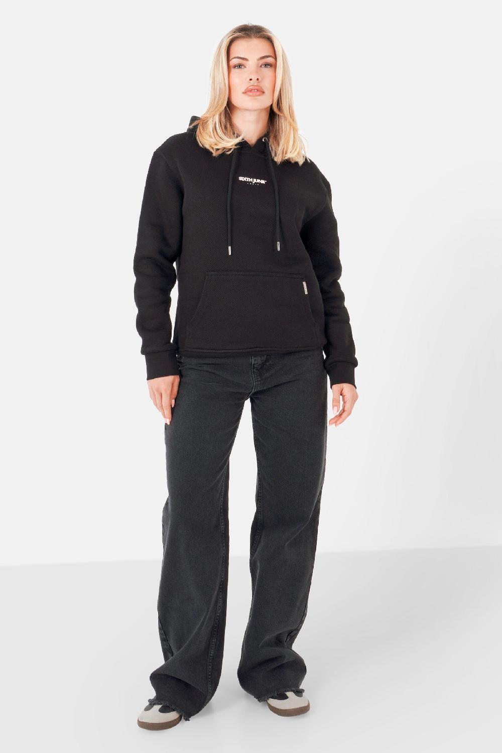 Sixth June Sweatshirt Capuche Motifs Azulejos Noir