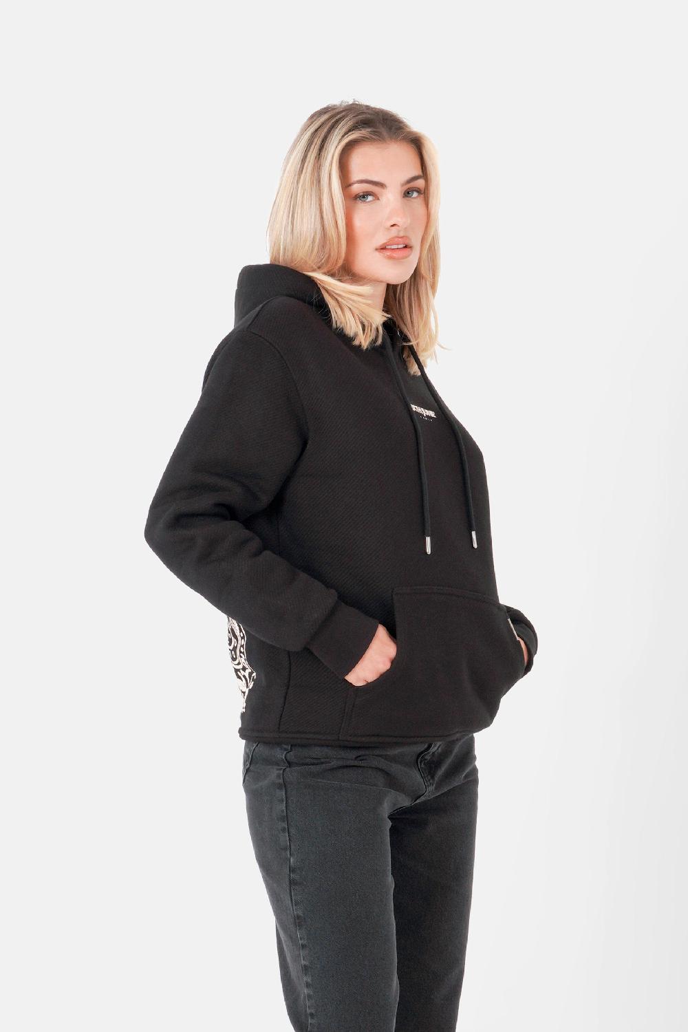 Sixth June Sweatshirt Capuche Motifs Azulejos Noir