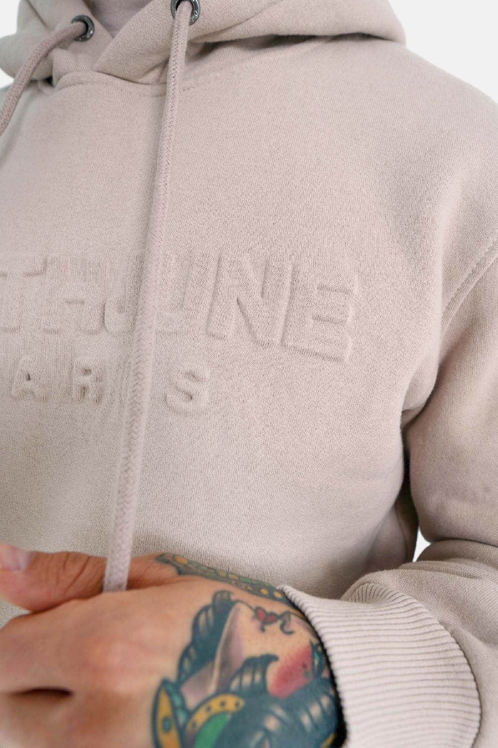 Sixth June Sweatshirt Capuche Relief Beige
