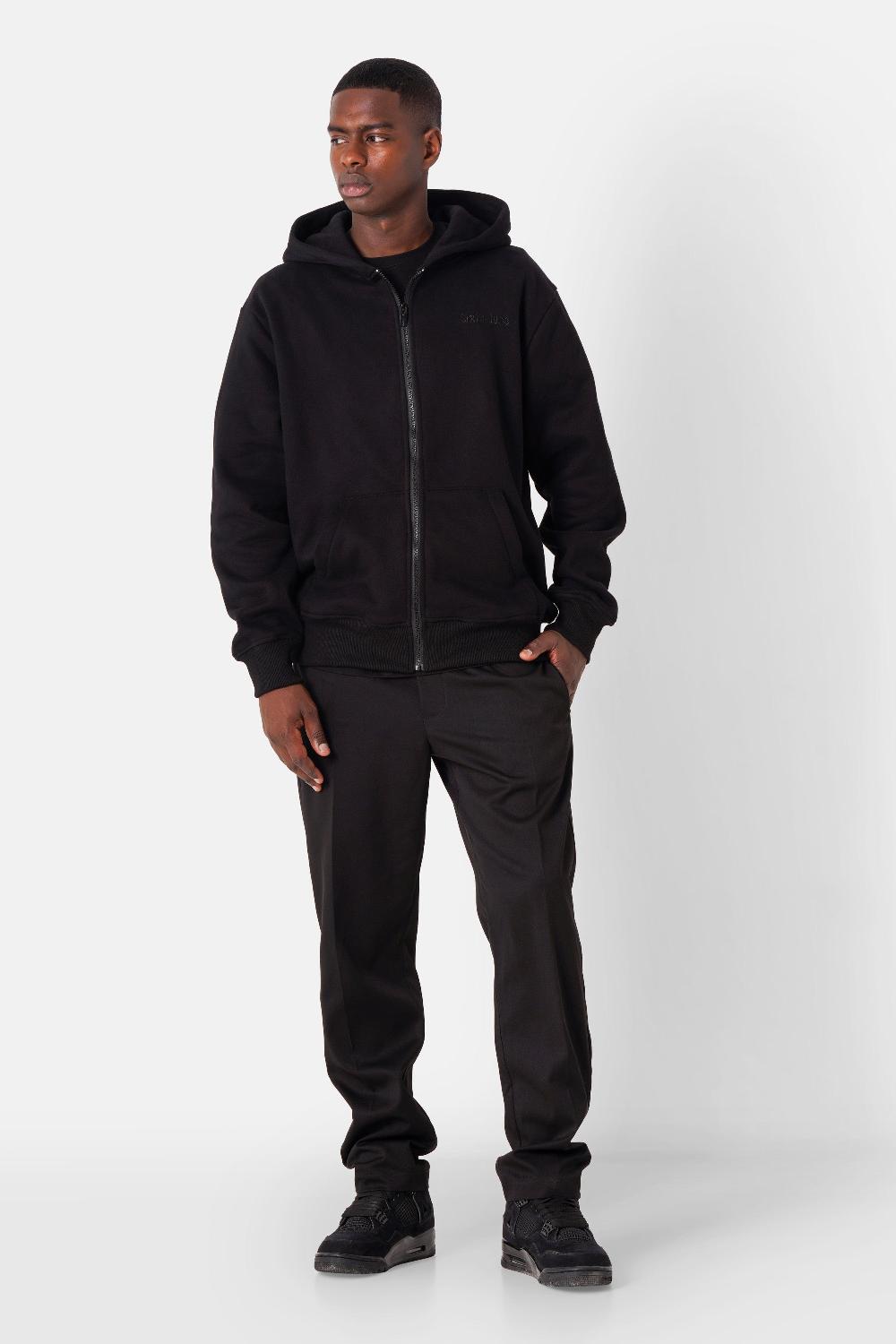 Sixth June Sweatshirt Capuche Zip Citations Noir