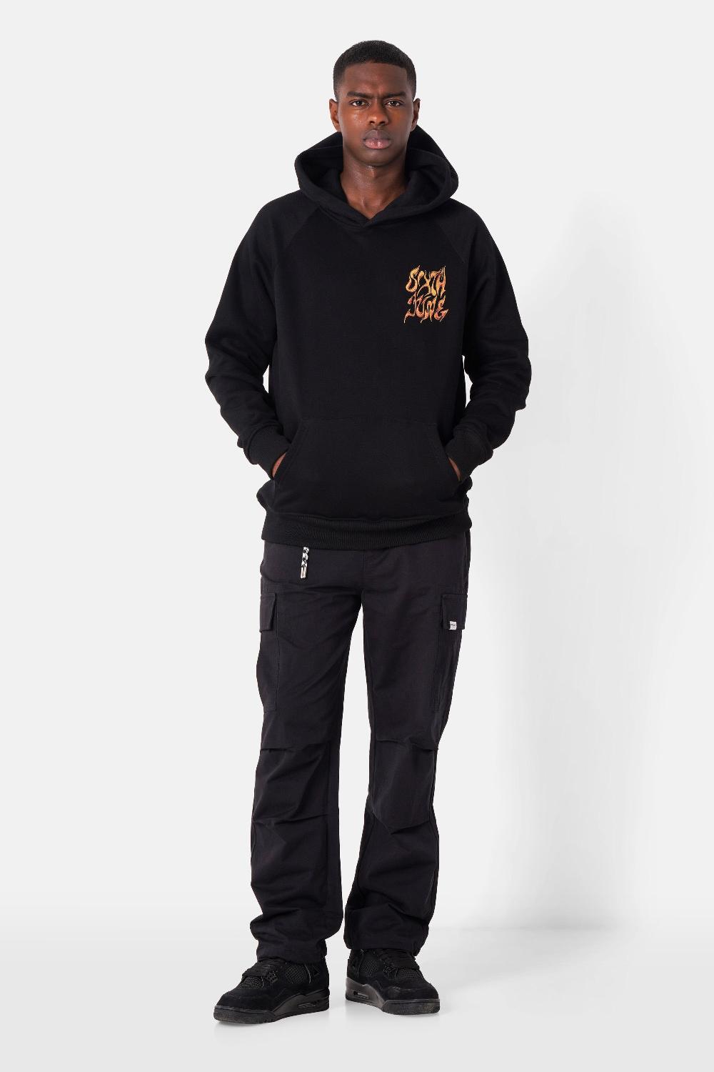 Sixth June Sweatshirt Chrome Logo Noir