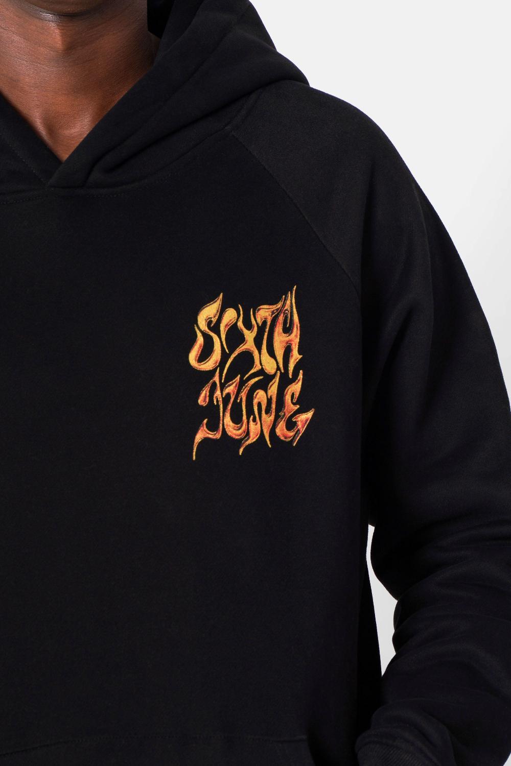 Sixth June Sweatshirt Chrome Logo Noir