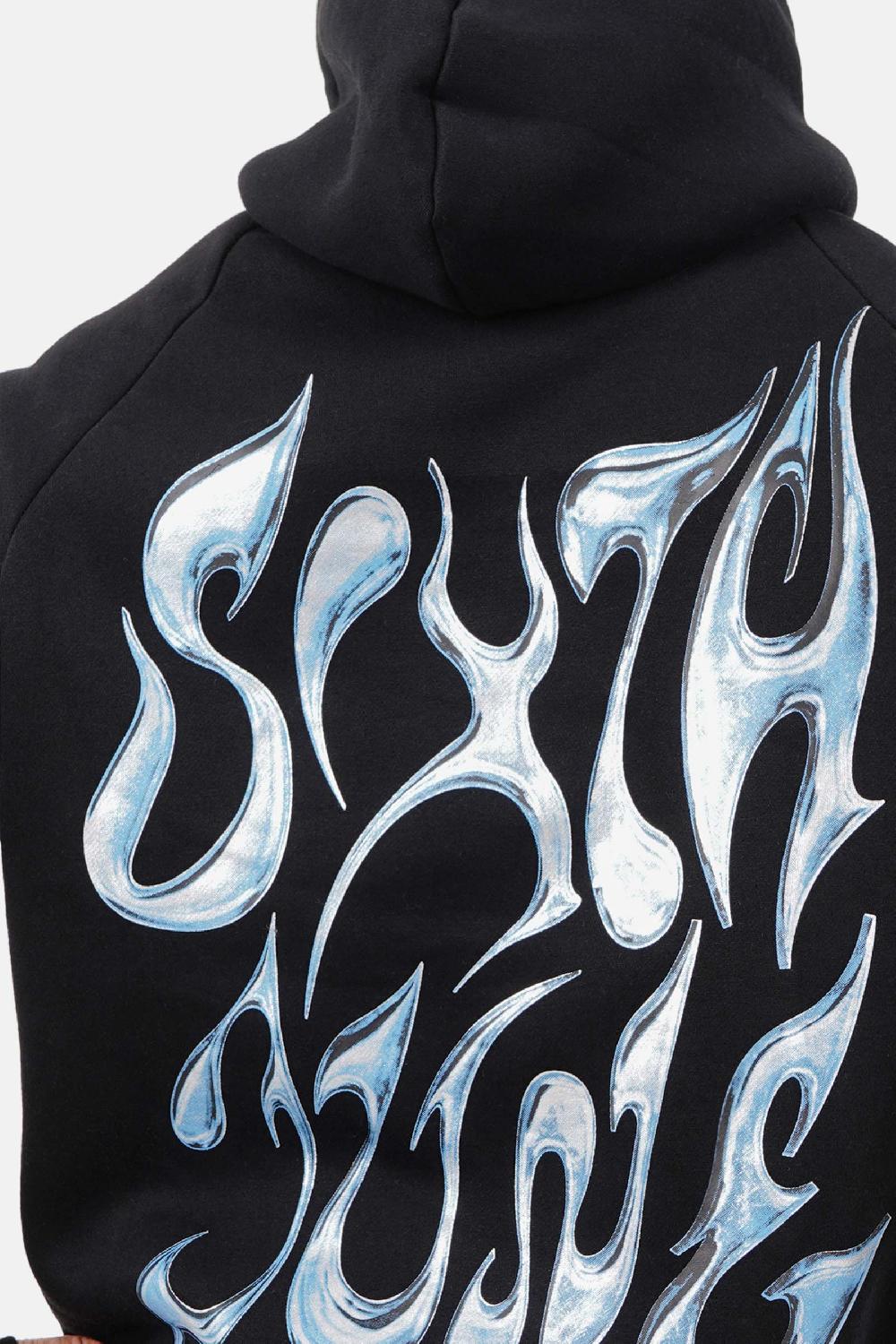 Sixth June Sweatshirt Chrome Logo Noir