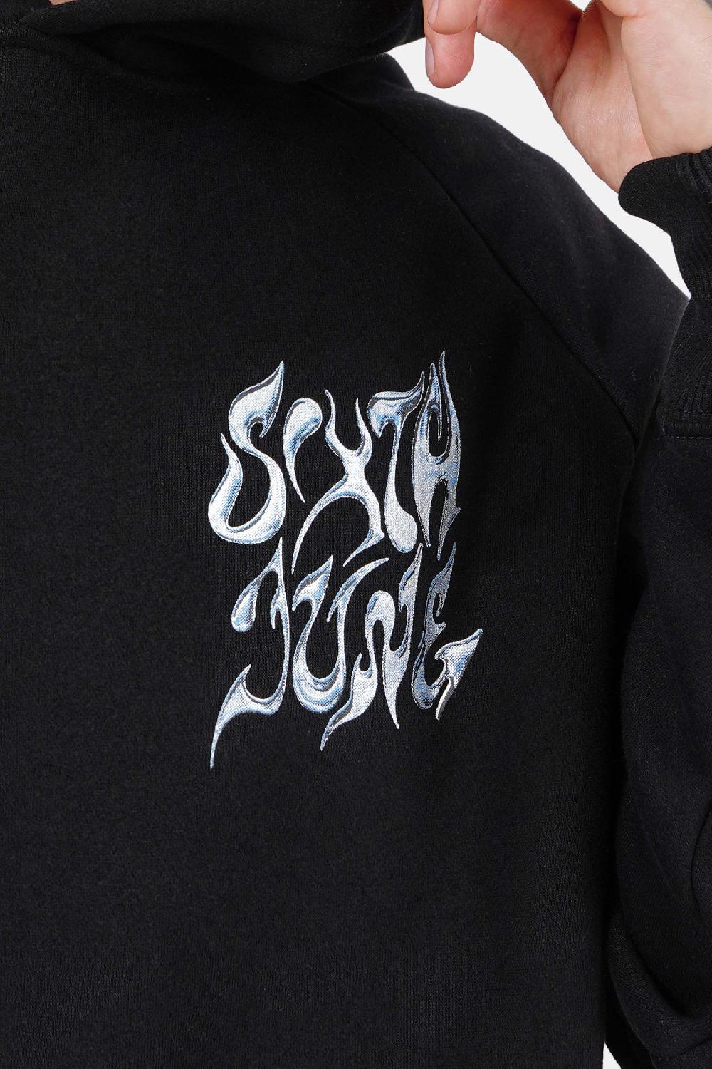 Sixth June Sweatshirt Chrome Logo Noir