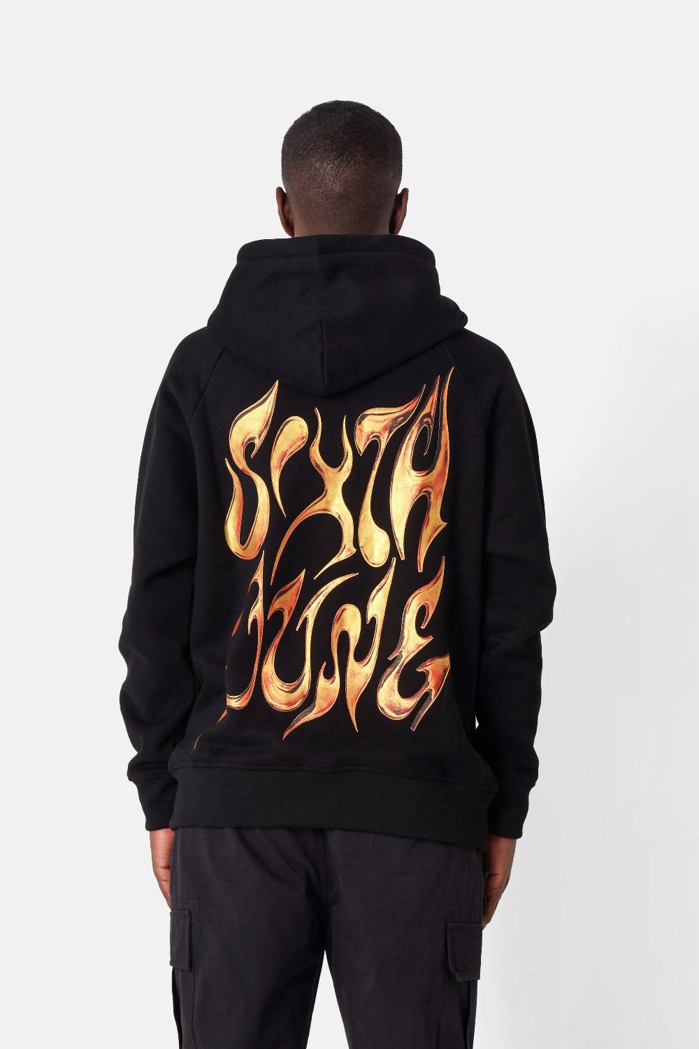 sixth june Sweatshirt chrome logo Noir