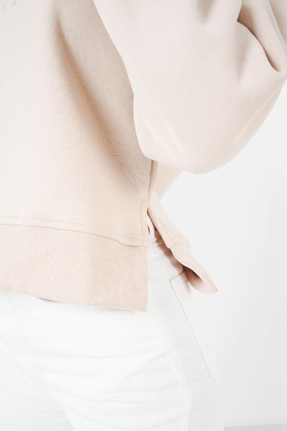 Sixth June Sweatshirt Court Logo Brodé Beige