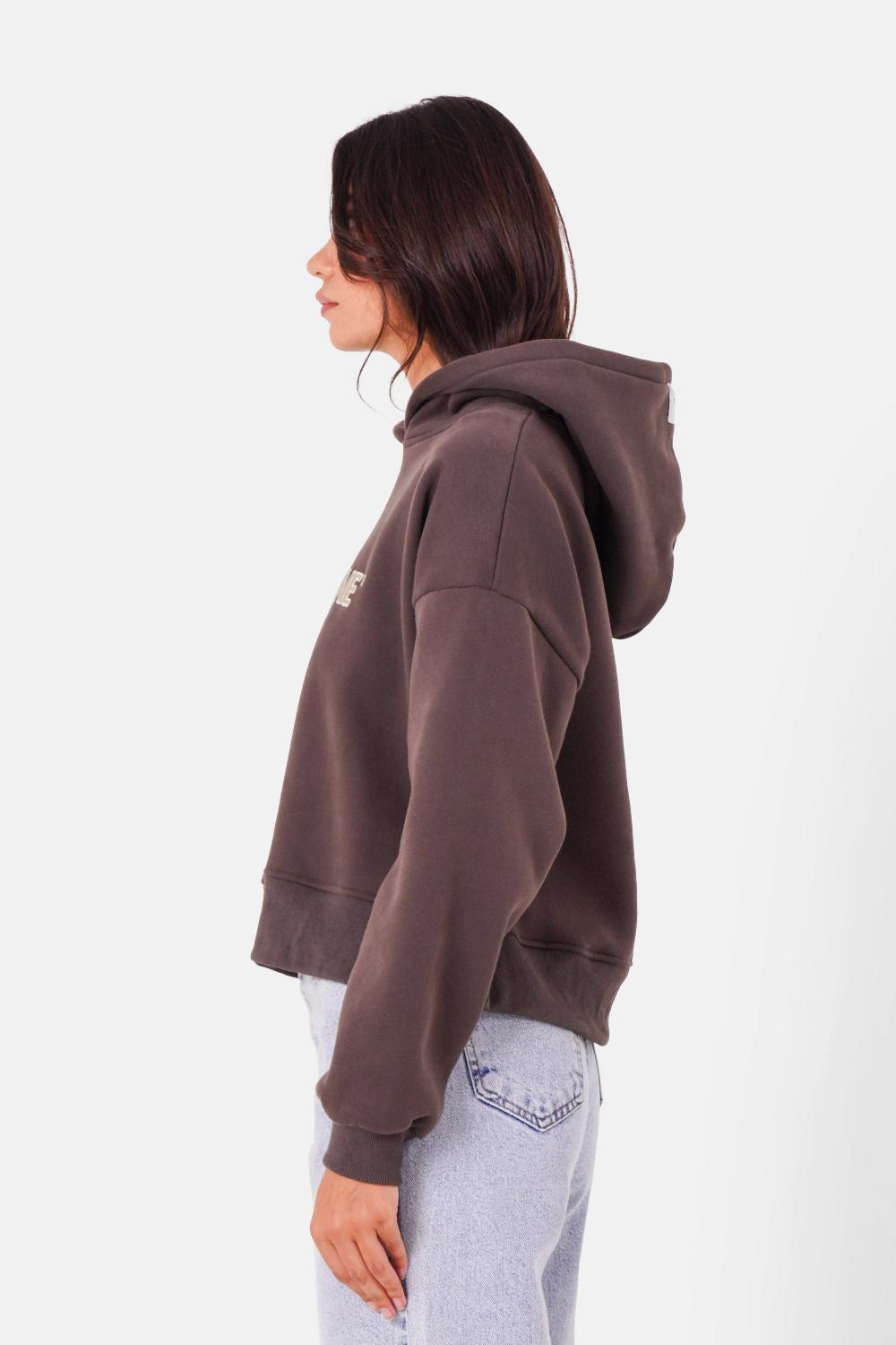 Sixth June Sweatshirt Court Logo Brodé Gris Foncé