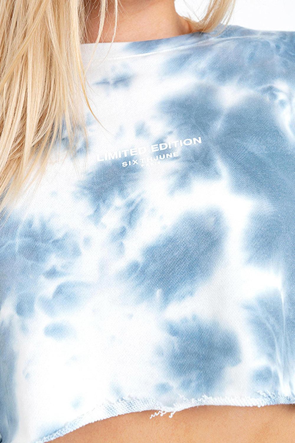 Sixth June Sweatshirt Court Tie Dye Bleu
