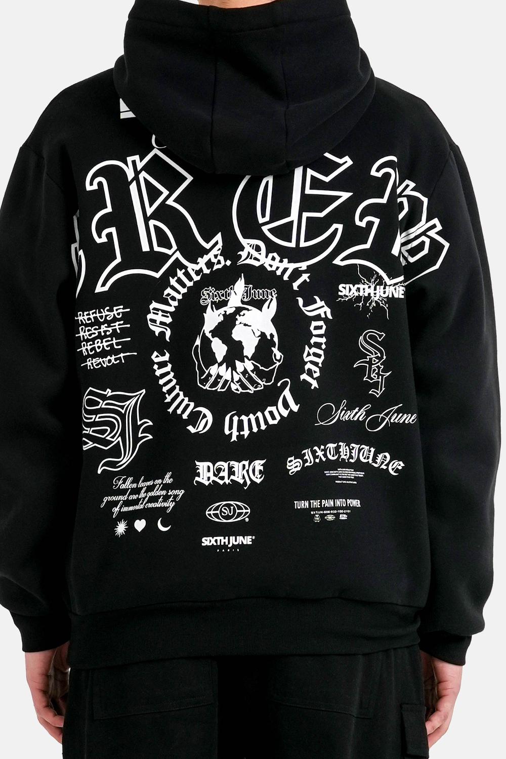 Sixth June Sweatshirt Culture Matters Crew Noir