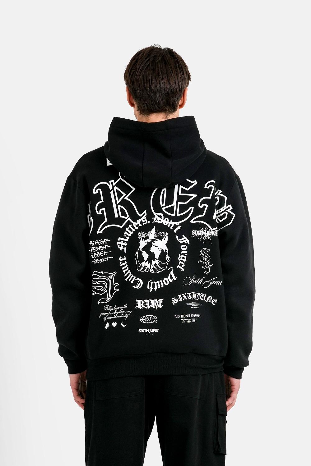sixth june Sweatshirt culture matters crew Noir