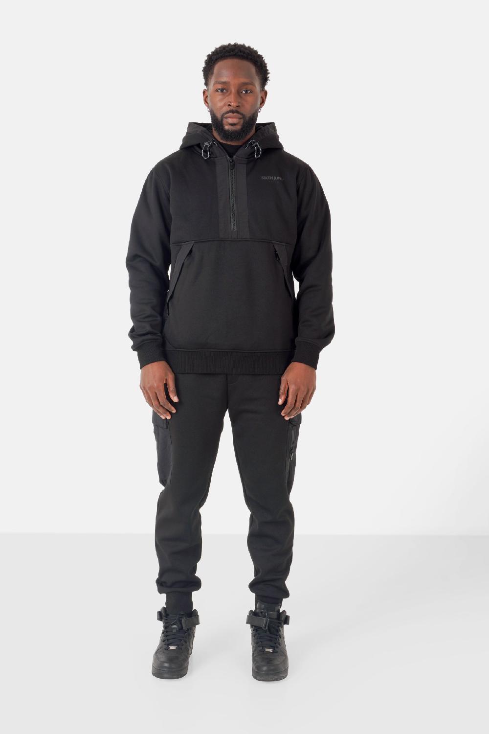 Sixth June Sweatshirt Details Zip Capuche Noir