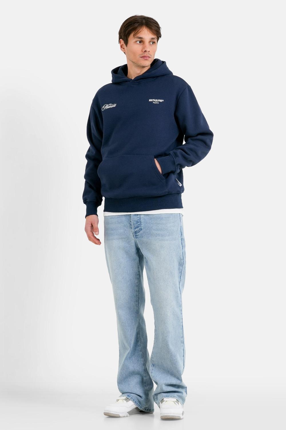 Sixth June Sweatshirt Elevate Brodé Bleu Foncé