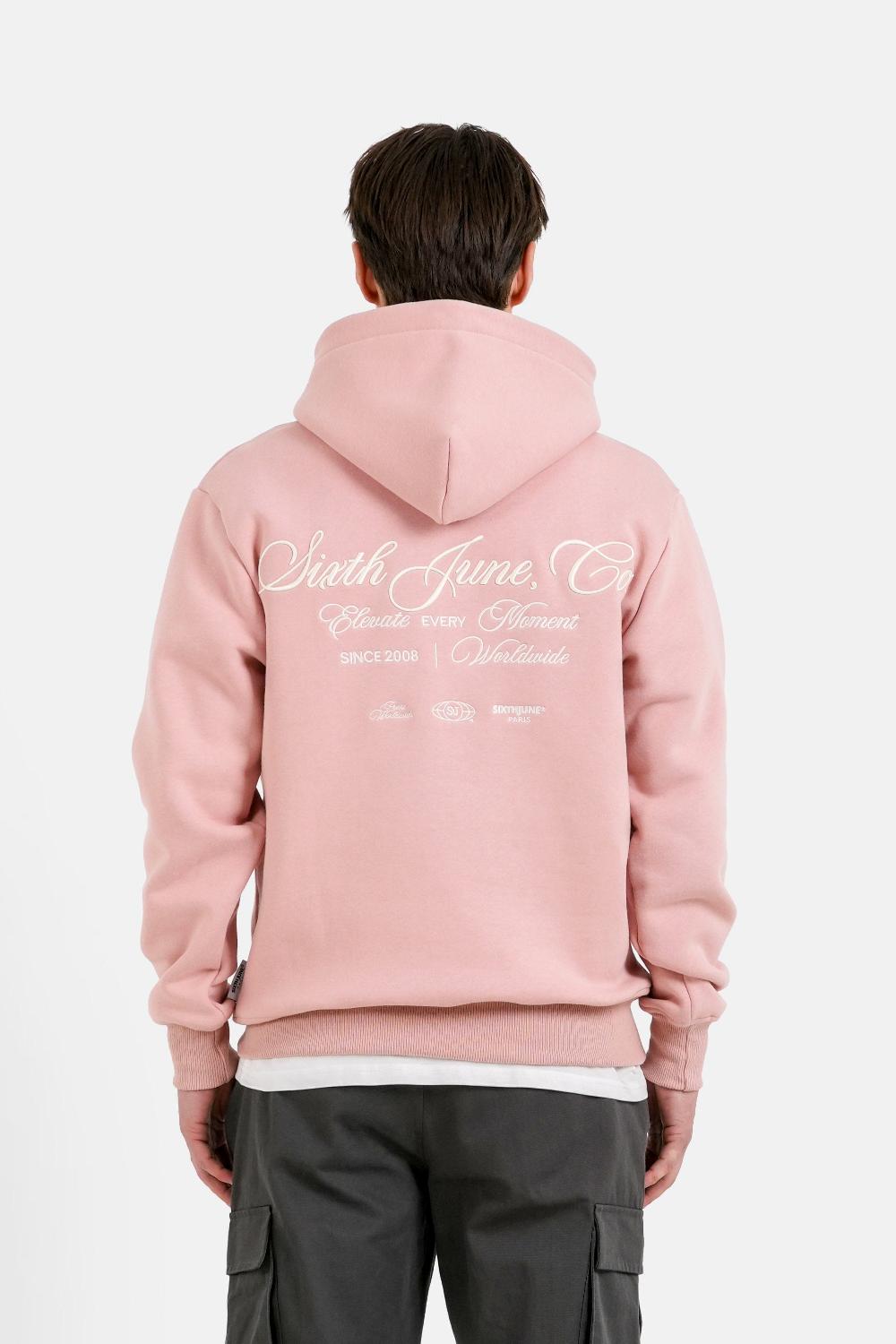 sixth june Sweatshirt elevate brodé brodé Rose