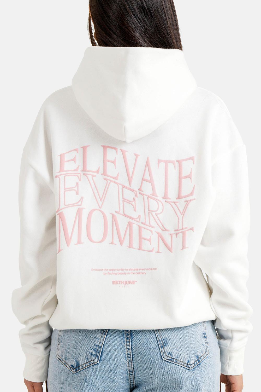 Sixth June Sweatshirt Elevate Logo Blanc
