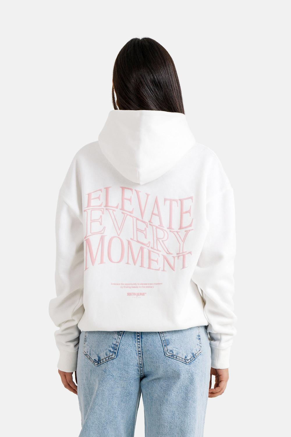 sixth june Sweatshirt elevate logo Blanc