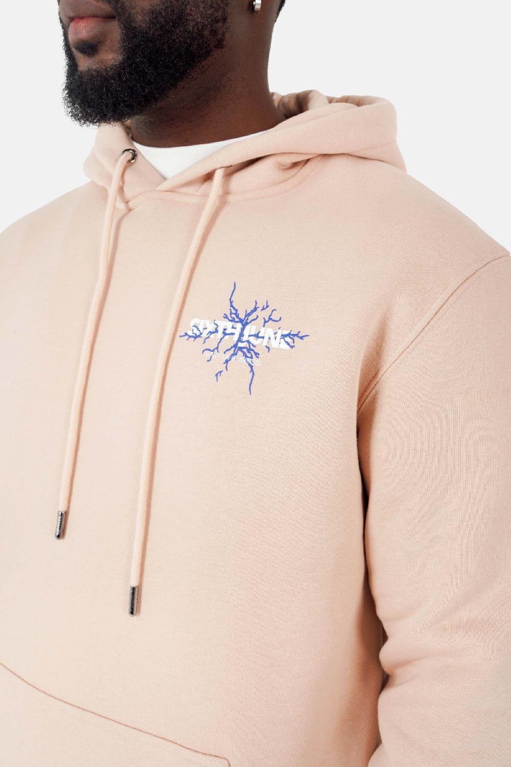 Sixth June Sweatshirt Imprimé Tonnerre Logo Beige