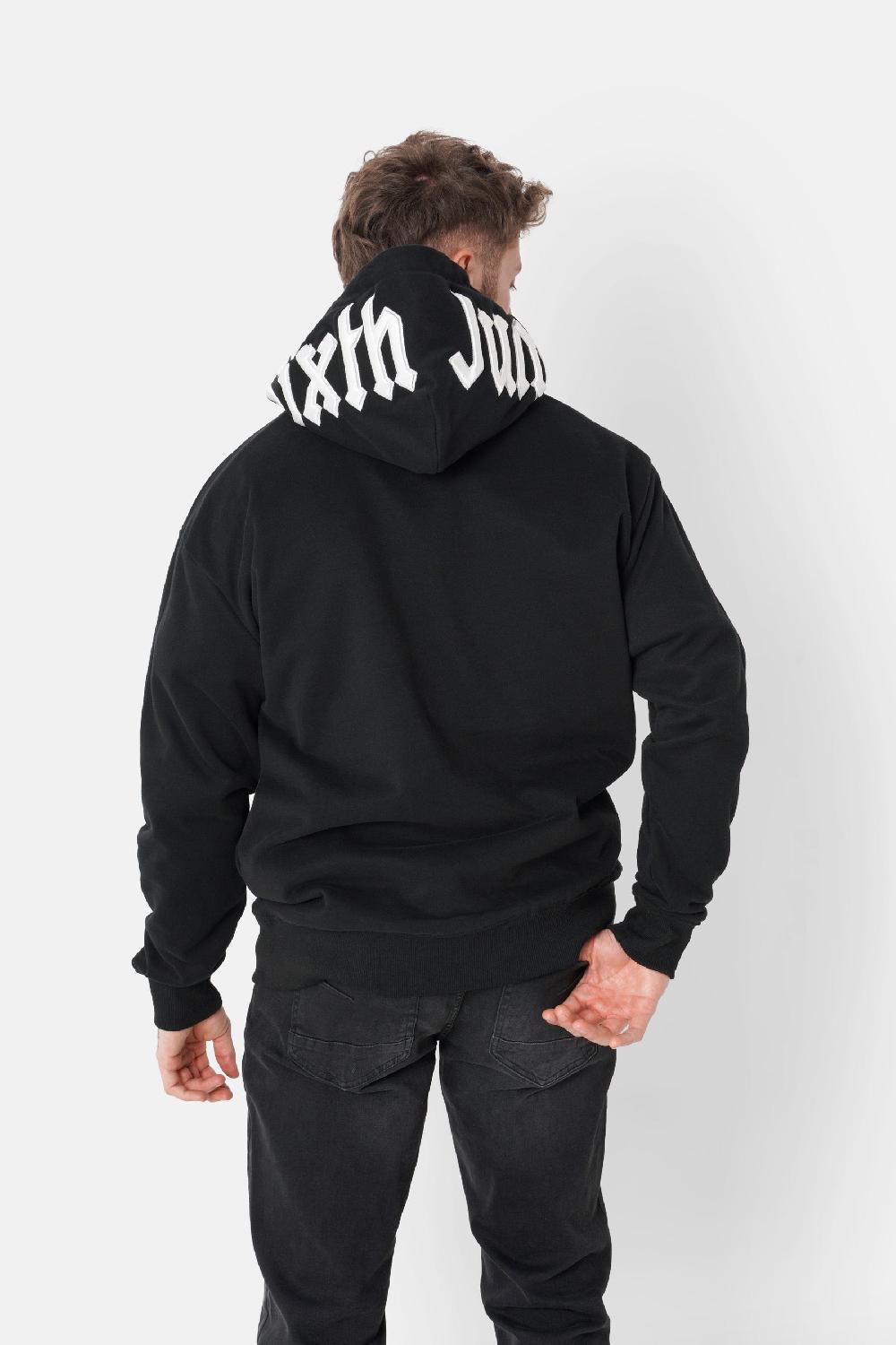 sixth june Sweatshirt logo gothique capuche Noir