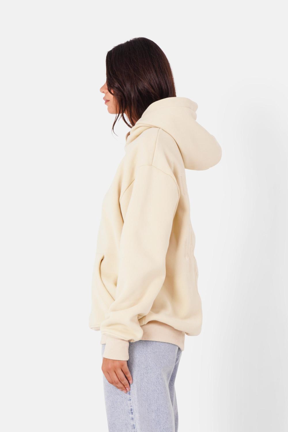Sixth June Sweatshirt Logo Gothique Imprimé Beige