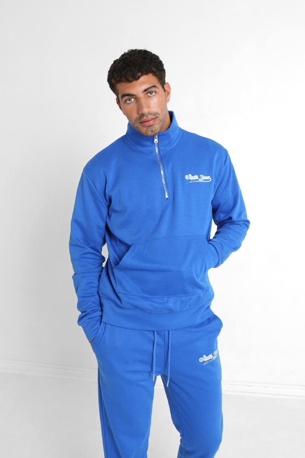 sixth june Sweatshirt retro logo Bleu foncé