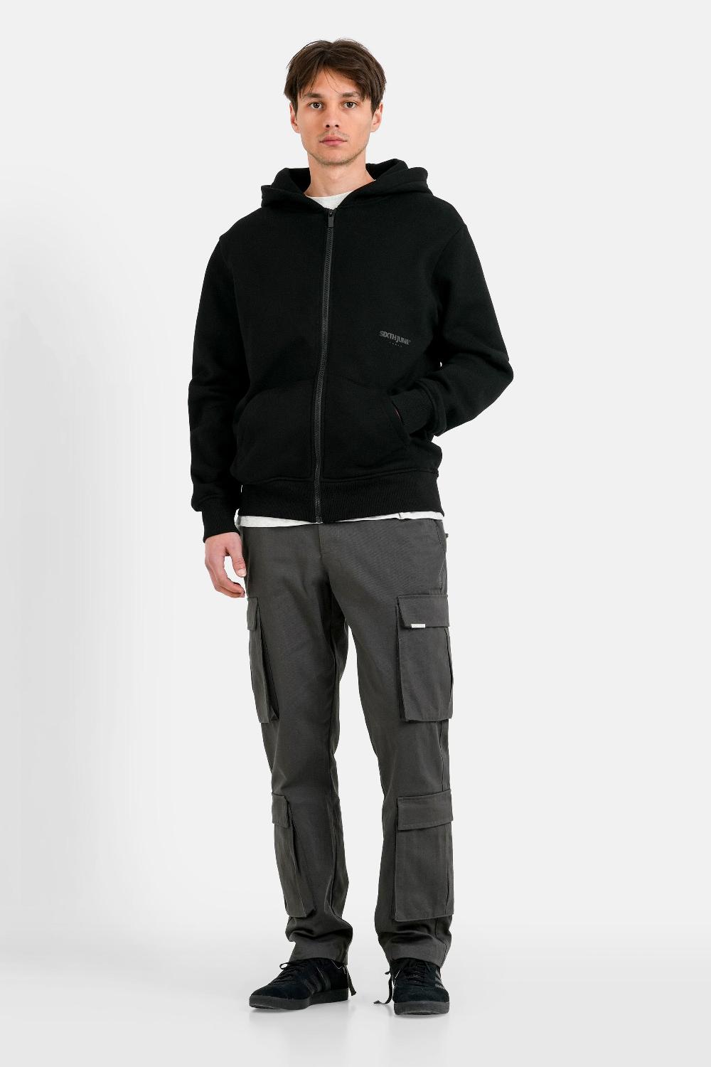 Sixth June Sweatshirt Zip Capuche Samouraï Noir