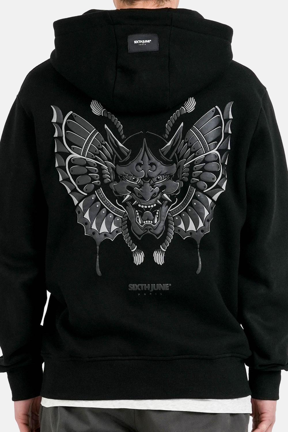Sixth June Sweatshirt Zip Capuche Samouraï Noir