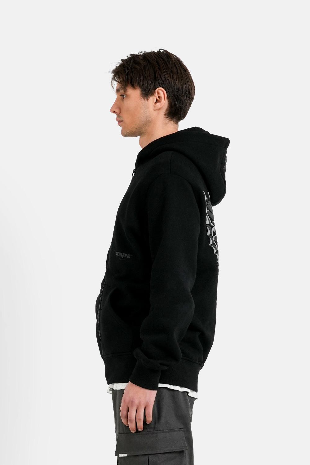 Sixth June Sweatshirt Zip Capuche Samouraï Noir