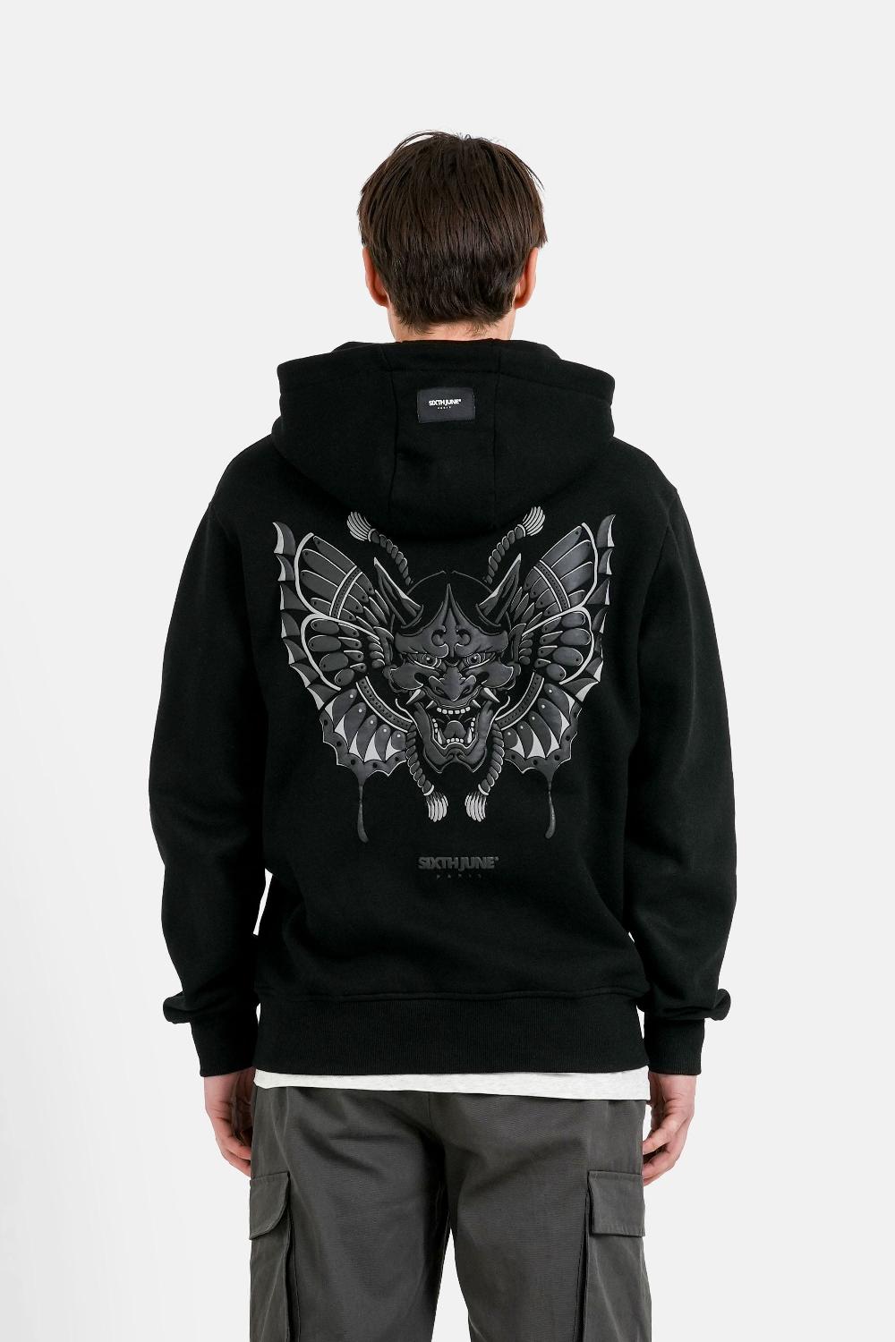 sixth june Sweatshirt zip capuche samouraï Noir