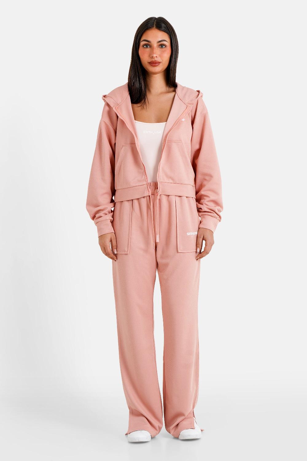 Sixth June Sweatshirt Zip Up Elevate Rose